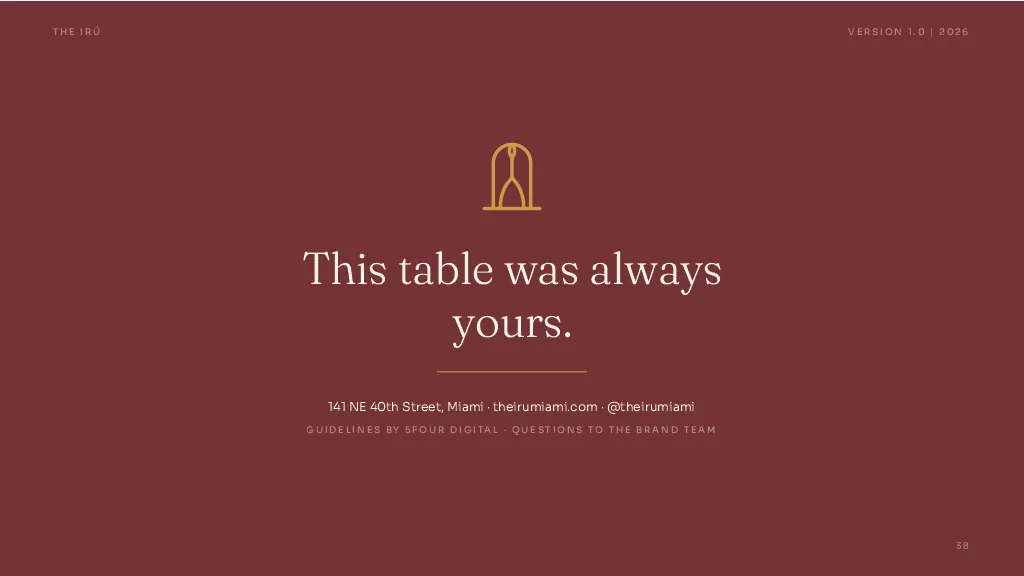The closing page. "This table was always yours."