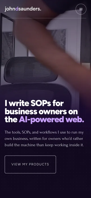 The same site on a phone